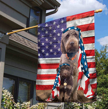 Dogs Flag Independence Day American Flag Cus - House Flag