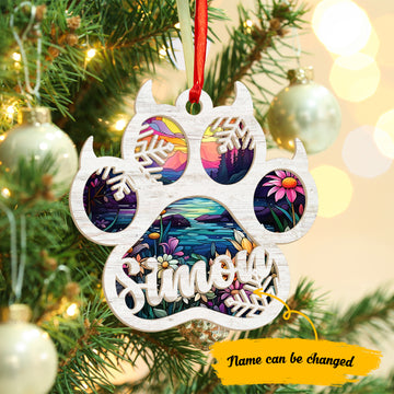 Gift For Cat Lovers - Personalized Suncatcher Ornament, Christmas Suncatcher Ornament