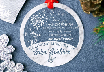 Goodbye Are Not Forever In Loving Memory Christmas Ornaments - Personalized Transparent Acrylic Ornament