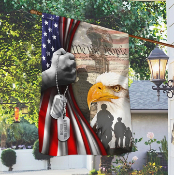 American Patriot, We The People, U.S. Veteran American Eagle Flag - House Flag