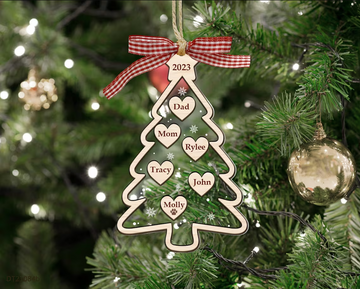 Family Ornament, Family Christmas Ornament Personalized, Custom Family Christmas Ornaments 2023, Christmas Tree Family Ornament, Family Gift