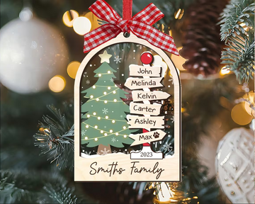 Family Christmas Ornament, Personalized Family Ornament, Family Ornament 2023, Christmas Ornament, Family Tree Ornament, Gift for Family