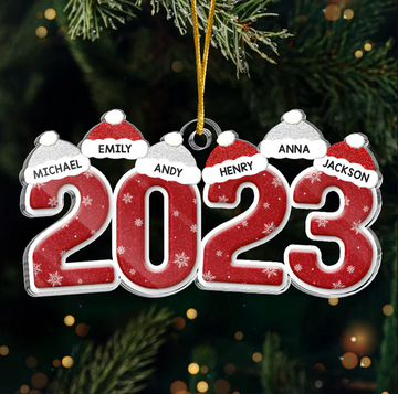 2023 It's Christmas Time - Family Personalized Custom Ornament - Shaped two sides ornament
