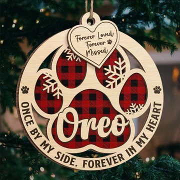 Pets Forever Loved, Forever Missed - Memorial Personalized Custom Ornament - Personalized 2 Layered Wooden Ornament, Christmas Wood Ornament