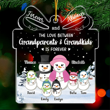 Family Is The Greatest Christmas Gift - Family Personalized Custom Ornament - Personalized Transparent Acrylic Ornament