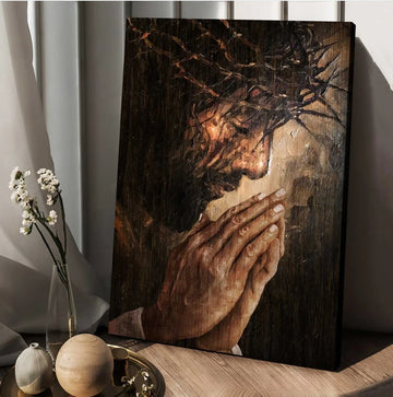 Jesus prayer Crown of thorns - Matte Canvas