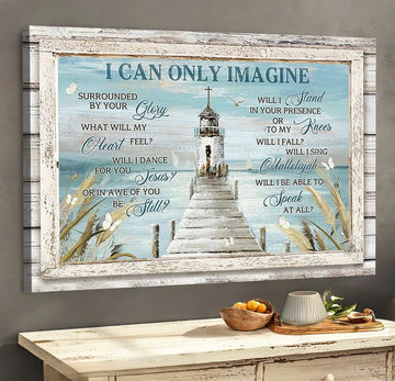 Window frame, Church Painting, Sea artwork, I can only Imagine - Matte Canvas