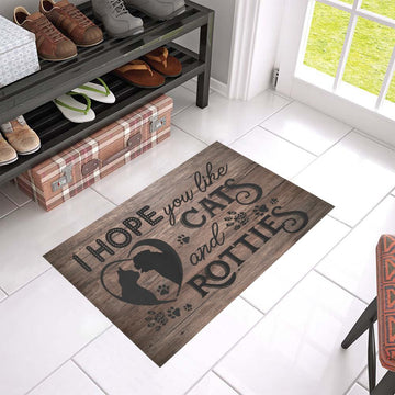 Rottweilers and Cats doormat