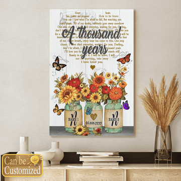 Personalized A Thousand Years Couple - Matte Canvas