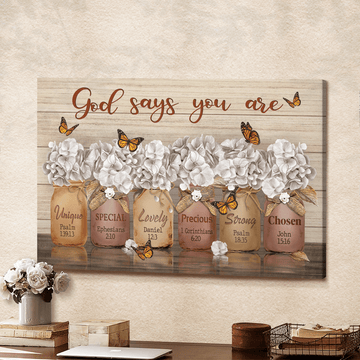 Jesus Beautiful flower - God says you are - Matte Canvas