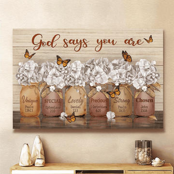 Jesus Beautiful flower - God says you are - Matte Canvas