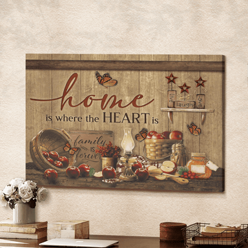 Kitchen Home Is Where The Heart Is - Matte Canvas
