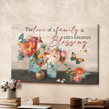 Butterfly the love of a family is life’s greatest blessing  - Matte Canvas