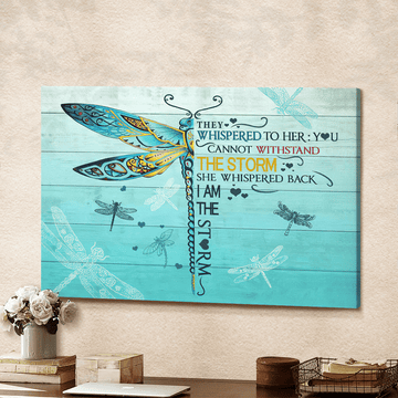Gorgeous Dragonfly I am the storm - Matte Canvas