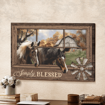 Amazing Horse Farm Simply blessed  - Matte Canvas
