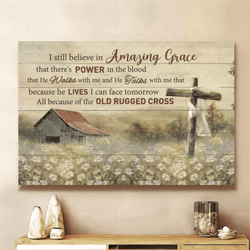 All because of the old rugged cross Jesus - Matte Canvas