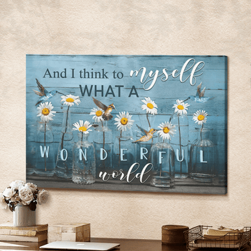 What a wonderful world Hummingbird daisy - Matte Canvas