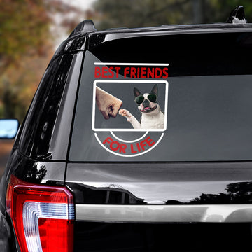 Boston Terrier Best friends for life - Decal