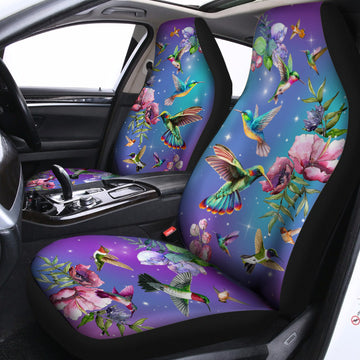 Beautiful Hummingbird Floral Background - Car Seat Covers