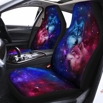 Wolf Galaxy Background - Car Seat Covers