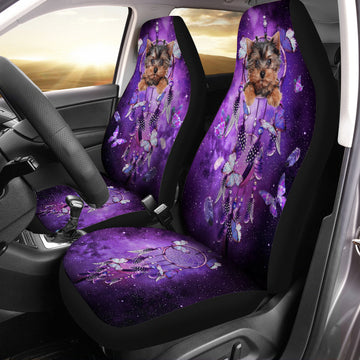 Yorkshire terrier dream catcher galaxy background - Car Seat Covers