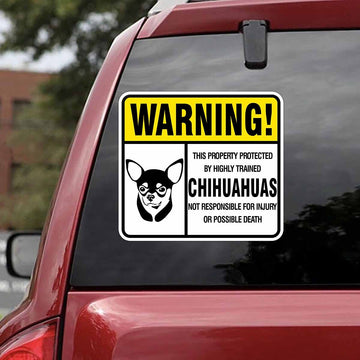 Chihuahua Warning Decal