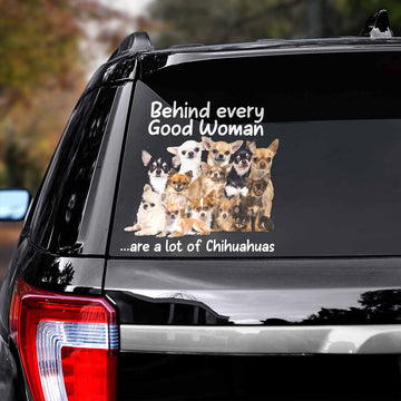 Chihuahua Behind good woman Decal