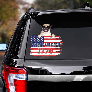 Pug Party 1776 Decal