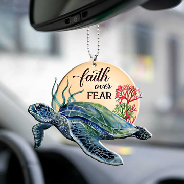 Turtle Faith Over Fair - Two Sided Ornament