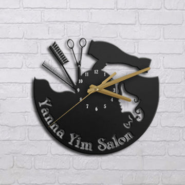 Hair Stylist Salon Acrylic Wall Clock
