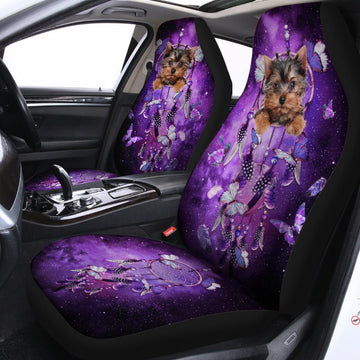 Yorkshire terrier dream catcher galaxy background - Car Seat Covers