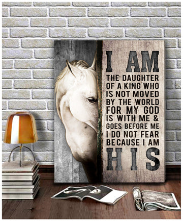Horse Iam The Daughter A Of  King - Matte Canvas, Gift for you , gift for him, gift for her, gift for daughter, gift for horse lover