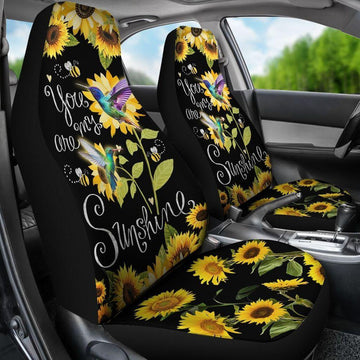 HUMMINGBIRD SUNFLOWERS YOU ARE MY SUNSHINE CAR SEAT COVER
