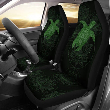TURTLE GREEN PATTERN SEAT COVER