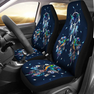 HUMMINGBIRD BLUE DREAM CATCHER - CAR SEAT COVERS