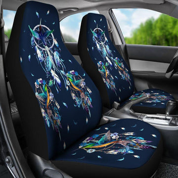 HUMMINGBIRD BLUE DREAM CATCHER - CAR SEAT COVERS