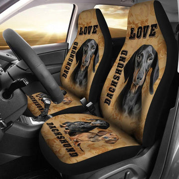 LOVE DACHSHUND SEAT COVERS