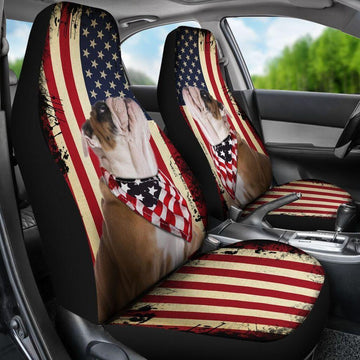 BULLDOG USA FLAG CAR SEAT COVERS