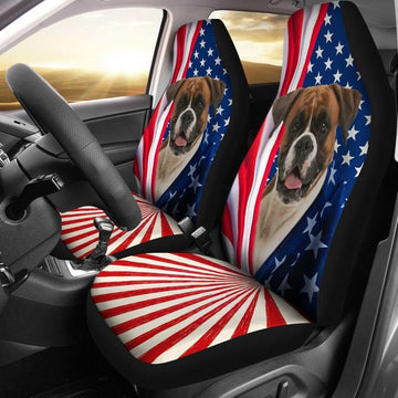 BOXER USA FLAG SEAT COVER
