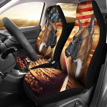 BOXER RAILWAY USA FLAG SEAT COVERS