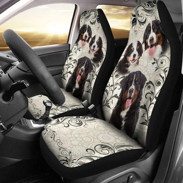 BERNESE MOUNTAIN SMILE PATTERN SEAT COVER
