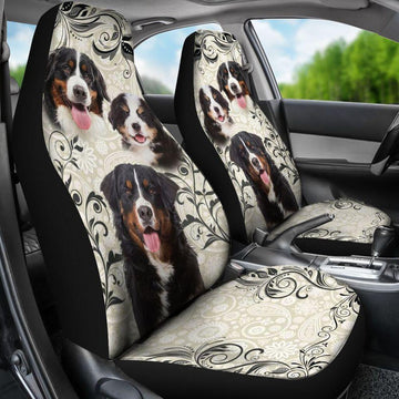 BERNESE MOUNTAIN SMILE PATTERN SEAT COVER