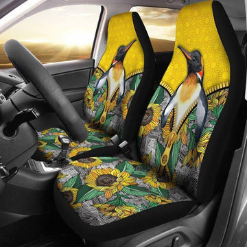 Penguin sunflower pattern zip - Car seat covers