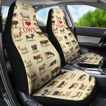 I LOVE COWS SEAT COVERS