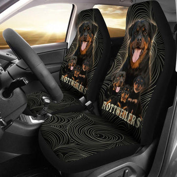Rottweilers Mom and babies - Car seat covers