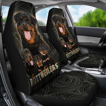 Rottweilers Mom and babies - Car seat covers