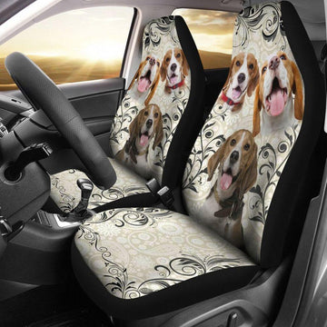 BEAGLE SMILE PATTERN SEAT COVER