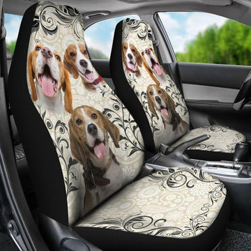 BEAGLE SMILE PATTERN SEAT COVER