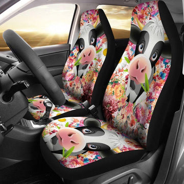 COW FLOWER SEAT COVERS