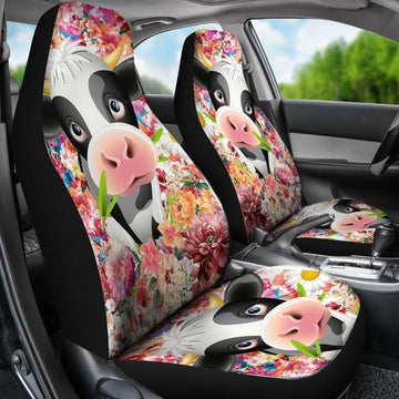 COW FLOWER SEAT COVERS